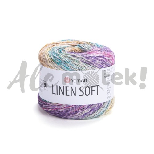 Włóczka Linen Soft 7401 100gr 272m 30% Len 36% Wiskoza 34% Bawełna