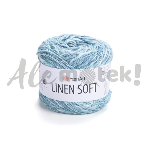 Włóczka Linen Soft 7408 100gr 272m 30% Len 36% Wiskoza 34% Bawełna