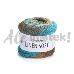 Włóczka Linen Soft 7409 100gr 272m 30% Len 36% Wiskoza 34% Bawełna