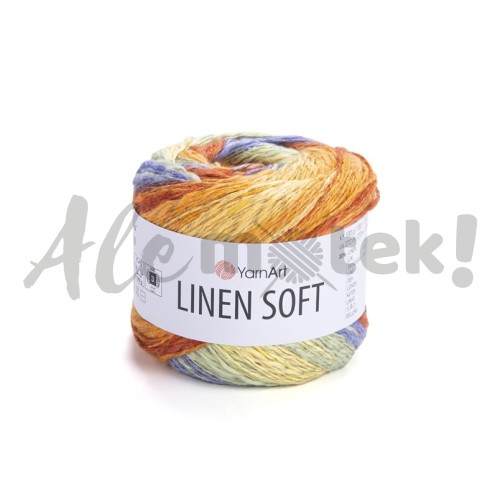 Włóczka Linen Soft 7412 100gr 272m 30% Len 36% Wiskoza 34% Bawełna