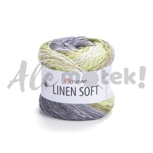 Włóczka Linen Soft 7414 100gr 272m 30% Len 36% Wiskoza 34% Bawełna  