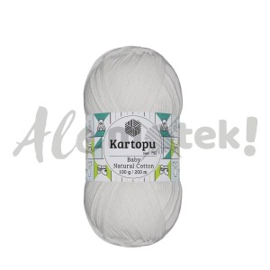 Kartopu Baby Natural Cotton 010 biały 100gr 200m 49% bawełna 51% akryl