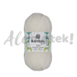 Kartopu Baby Natural Cotton 011 ekru 100gr 200m 49% bawełna 51% akryl 