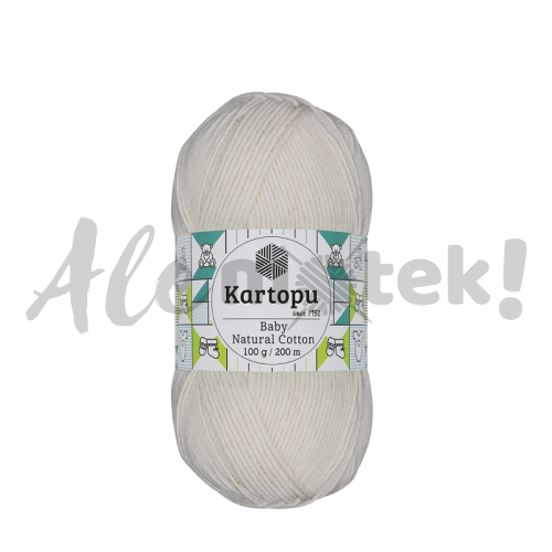 Kartopu Baby Natural Cotton 011 ekru 100gr 200m 49% bawełna 51% akryl 