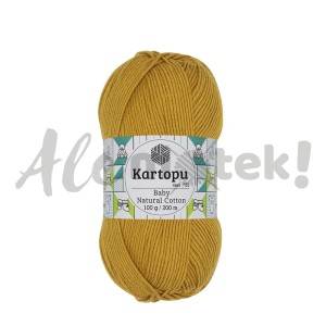 Kartopu Baby Natural Cotton 310 musztardowy 100gr 200m 49% bawełna 51% akryl