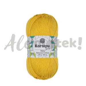 Kartopu Baby Natural Cotton 318 żółty 100gr 200m 49% bawełna 51% akryl