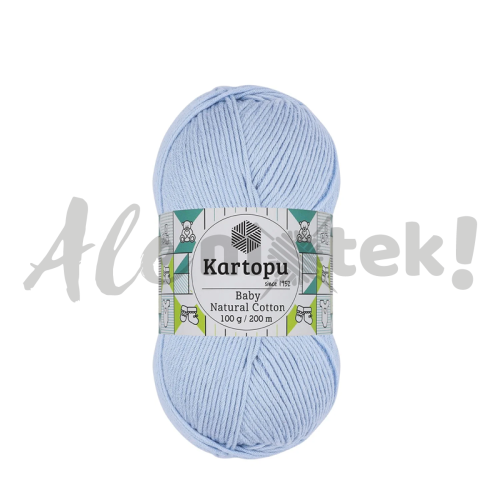 Kartopu Baby Natural Cotton 544 błękitny 100gr 200m 49% bawełna 51% akryl