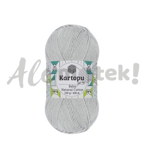 Kartopu Baby Natural Cotton 920 jasny szary 100gr 200m 49% bawełna 51% akryl 