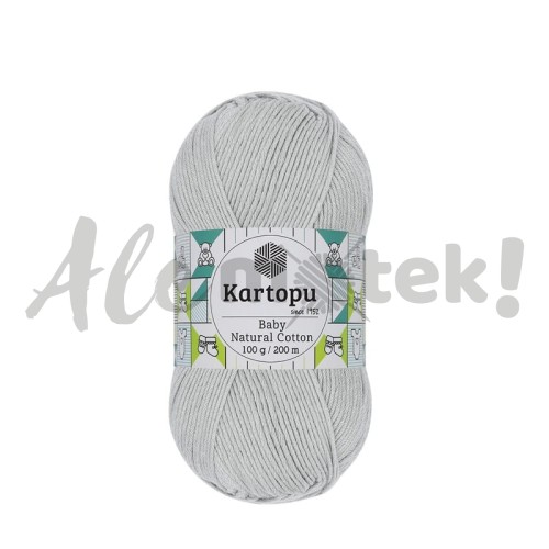 Kartopu Baby Natural Cotton 920 jasny szary 100gr 200m 49% bawełna 51% akryl 