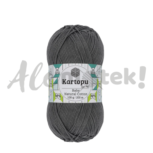 Kartopu Baby Natural Cotton 932 szary 100gr 200m 49% bawełna 51% akryl 