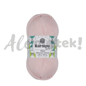 Kartopu Baby Natural Cotton 1562 jasny róż 100gr 200m 49% bawełna 51% akryl 