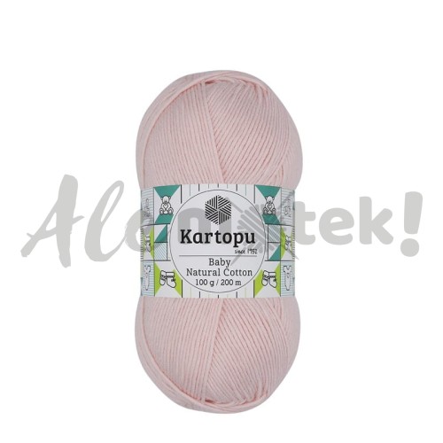 Kartopu Baby Natural Cotton 1562 jasny róż 100gr 200m 49% bawełna 51% akryl 