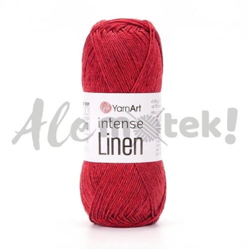 YarnArt Intense Linen 4115 burgundowy 50gr 175m 45% len 55% viskoza
