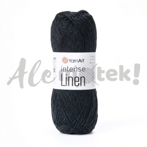 YarnArt Intense Linen 4135 czarny 50gr 175m 45% len 55% viskoza