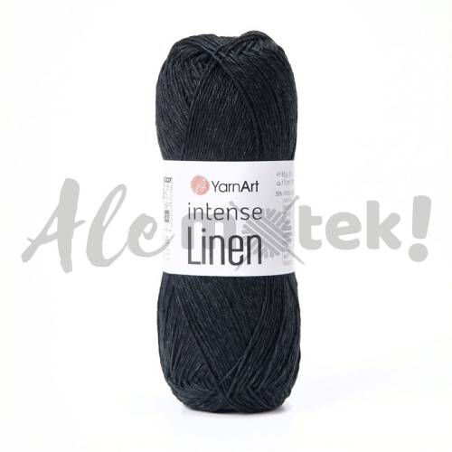 YarnArt Intense Linen 4135 czarny 50gr 175m 45% len 55% viskoza