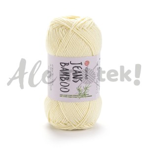 YarnArt Jeans Bamboo 103 śmietankowy 50% akryl 50% bambus 50gr 150m 