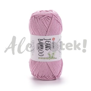 YarnArt Jeans Bamboo 110 pudrowy różowy  50% akryl 50% bambus 50gr 150m 