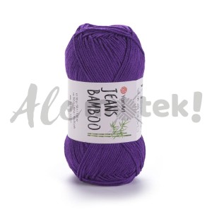 YarnArt Jeans Bamboo 118 fioletowy bratek 50% akryl 50% bambus 50gr 150m 