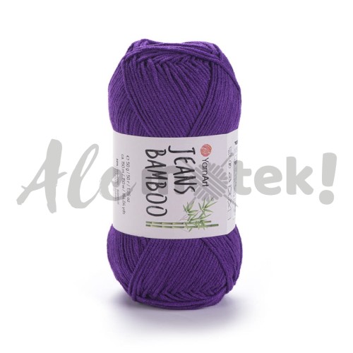 YarnArt Jeans Bamboo 118 fioletowy bratek 50% akryl 50% bambus 50gr 150m 