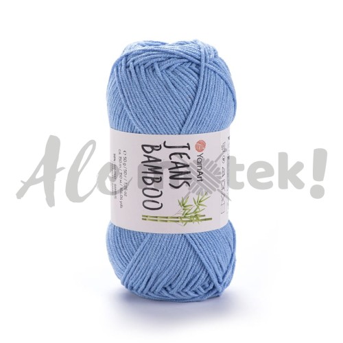 YarnArt Jeans Bamboo 122 niebieski 50% akryl 50% bambus 50gr 150m 