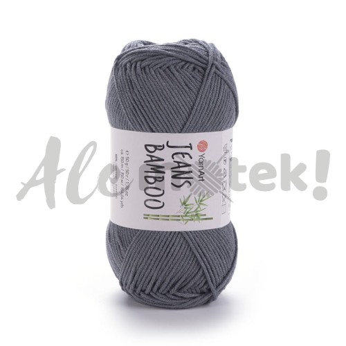 YarnArt Jeans Bamboo 128 stalowy 50% akryl 50% bambus 50gr 150m 