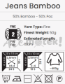 YarnArt Jeans Bamboo 130 piaskowy 50% akryl 50% bambus 50gr 150m 