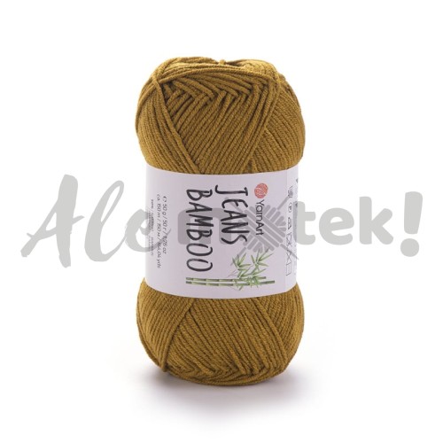 YarnArt Jeans Bamboo 131 musztardowy 50% akryl 50% bambus 50gr 150m 