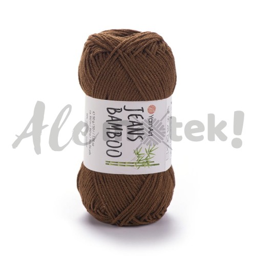 YarnArt Jeans Bamboo 133 brązowy 50% akryl 50% bambus 50gr 150m 