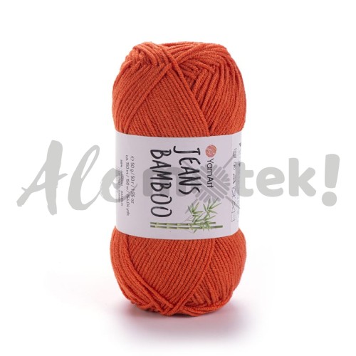 YarnArt Jeans Bamboo 141 pomarańczowy 50% akryl 50% bambus 50gr 150m 