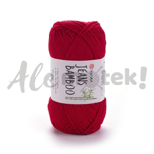 YarnArt Jeans Bamboo 144 czerwony 50% akryl 50% bambus 50gr 150m 