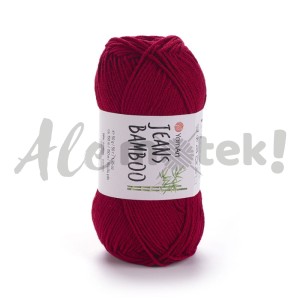 YarnArt Jeans Bamboo 145 czerwień meksykańska 50% akryl 50% bambus 50gr 150m 
