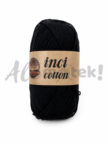 LadyYarn Cotton Inci 1001 czarny (100gr/250mt) 