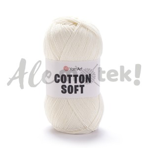 YarnArt Cotton Soft 03 ekri 100gr 600m 55% bawełna 45% akryl