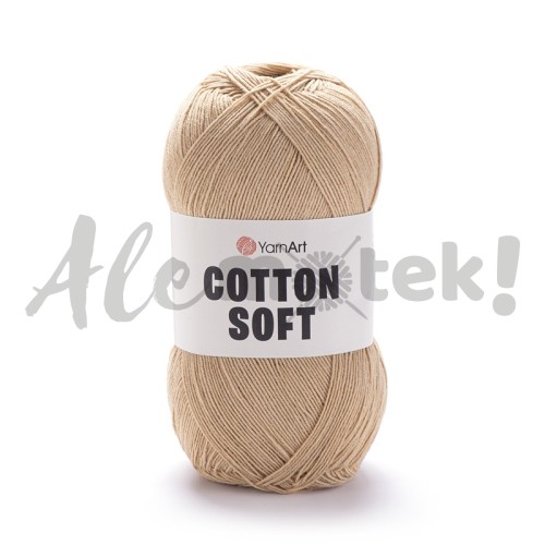 YarnArt Cotton Soft 07 beż 100gr 600m 55% bawełna 45% akryl  