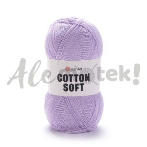 YarnArt Cotton Soft 19 liliowy 100gr 600m 55% bawełna 45% akryl  