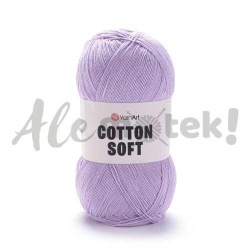 YarnArt Cotton Soft 19 liliowy 100gr 600m 55% bawełna 45% akryl  