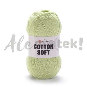 YarnArt Cotton Soft 11 seledynowy 100gr 600m 55% bawełna 45% akryl   