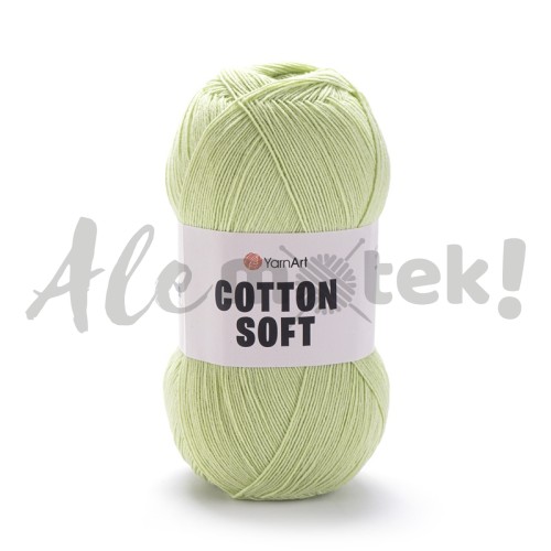 YarnArt Cotton Soft 11 seledynowy 100gr 600m 55% bawełna 45% akryl   