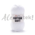 YarnArt Cotton Soft 62 biel śnieżna 100gr 600m 55% bawełna 45% akryl  