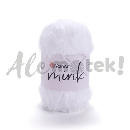 YarnArt Mink 345 śnieżnobiały 100% poliamid 