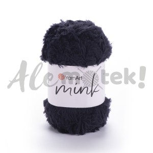 YarnArt Mink 346 czarny 100% poliamid