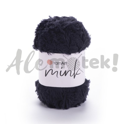 YarnArt Mink 346 czarny 100% poliamid