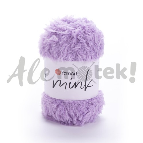 YarnArt Mink 350 liliowy 100% poliamid