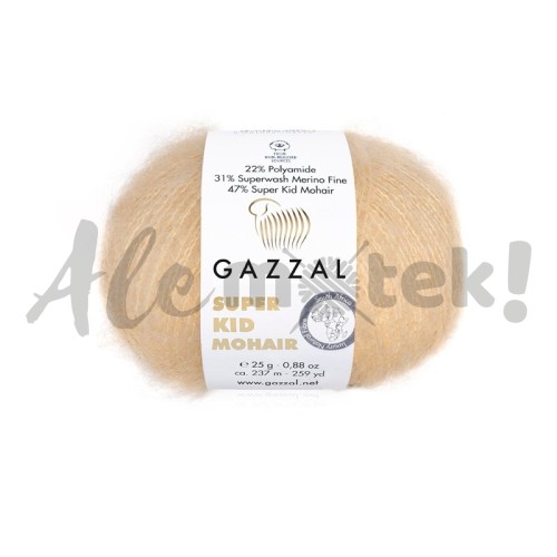 Gazzal Super Kid Mohair 64404 jasny beż (25gr/237m) 