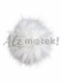 Pompon futrzany 10 cm - biały