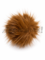 Pompon futrzany 10 cm - jasny brąz