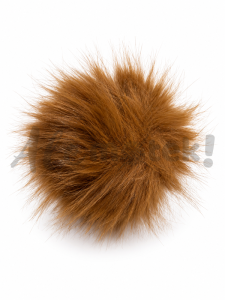 Pompon futrzany 10 cm - jasny brąz