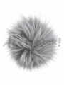 Pompon futrzany 10 cm - popielaty