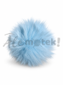 Pompon futrzany 10 cm - błękitny