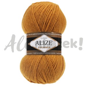 Włóczka Alize Lanagold 645 musztardowy 51% Akryl 49% Wełna 240 metrów 100gr